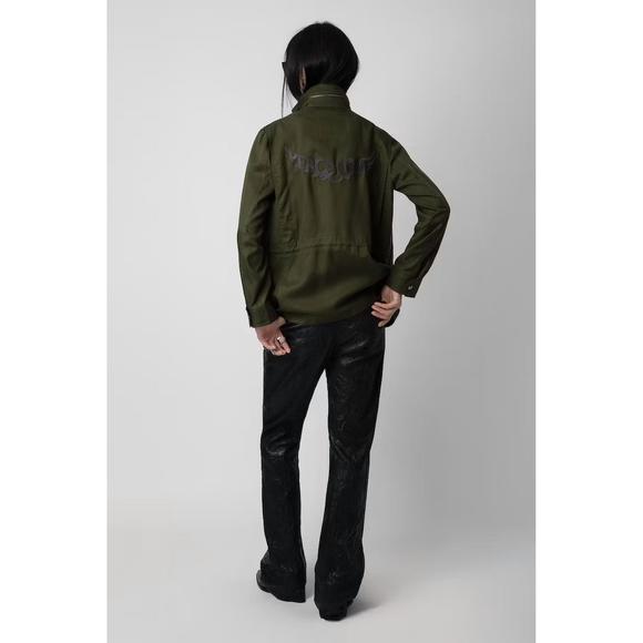 NEW ZADIG & VOLTAIRE kayaka utility jacket in wakame - Picture 3 of 5